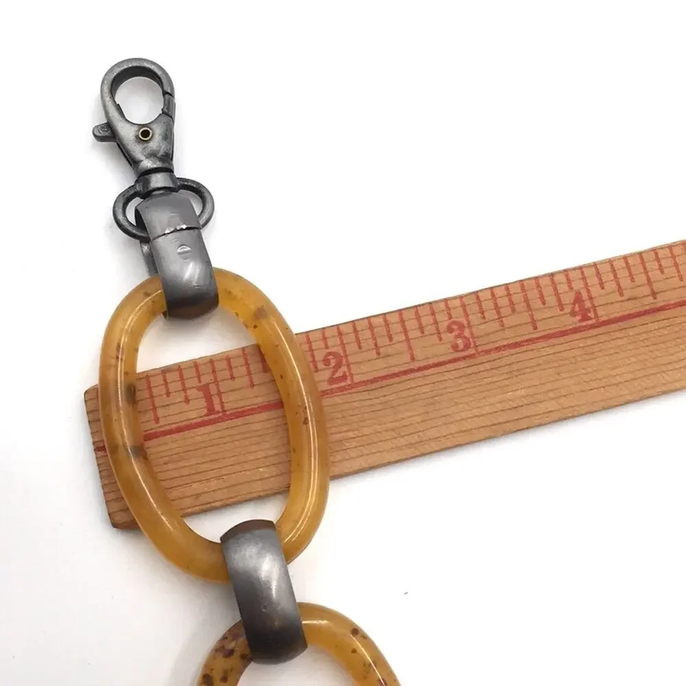 Chico’s faux tortoiseshell links belt acrylic